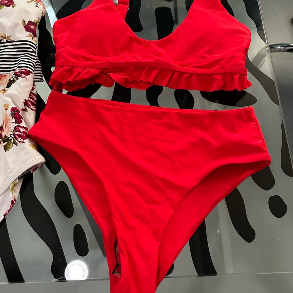 Only have red swimsuits